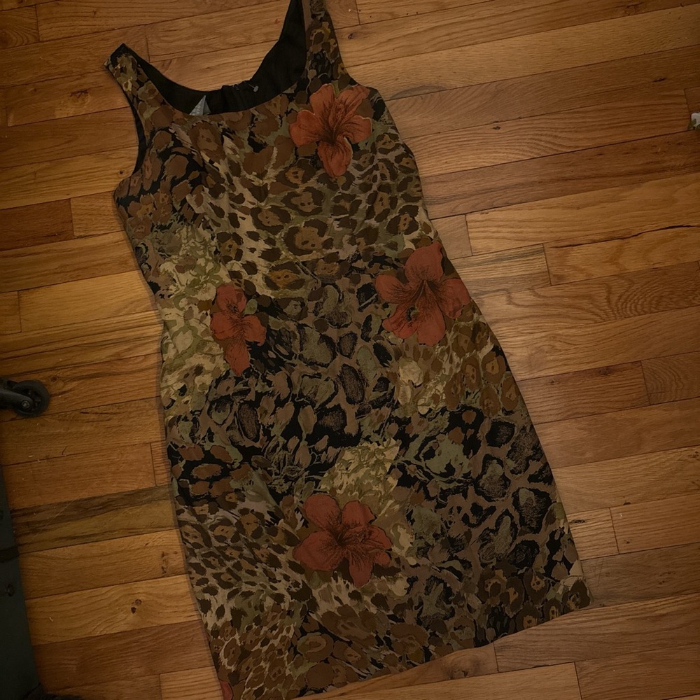 Rabbit rabbit rabbit vintage Floral Leopard Print Dress